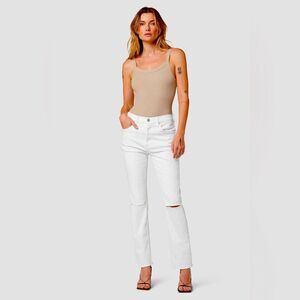 NWT Hudson High Rise Straight Leg Jeans Thalia Loose Fit Jeans White Size 25